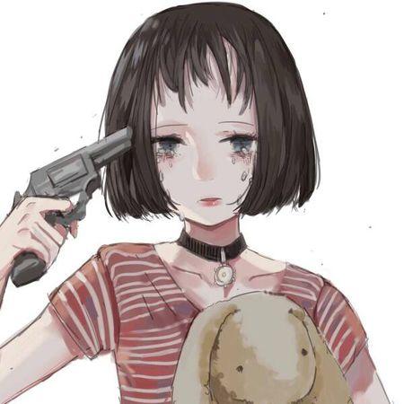 找动漫女拿枪指着自己的头像