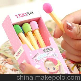 韩国文具批发 卡通橡皮 卖女孩的小火柴 橡皮擦