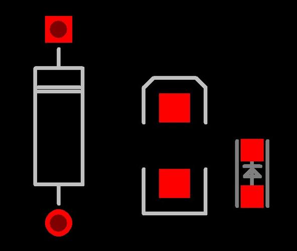 二极管在pcb文件里是什么样子封装是什么样子的
