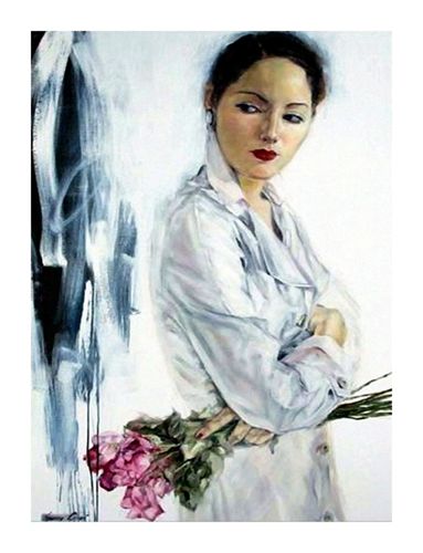 女性激情韩国女画家sunnichoi油画