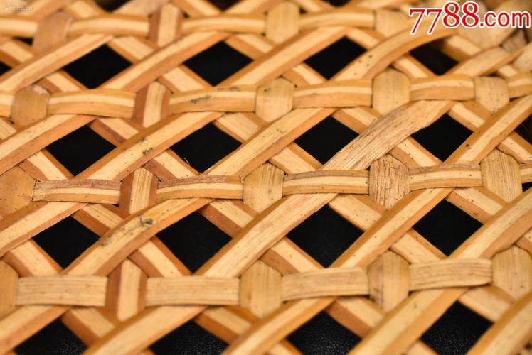 (p6616)日本购回《竹编茶托》6件