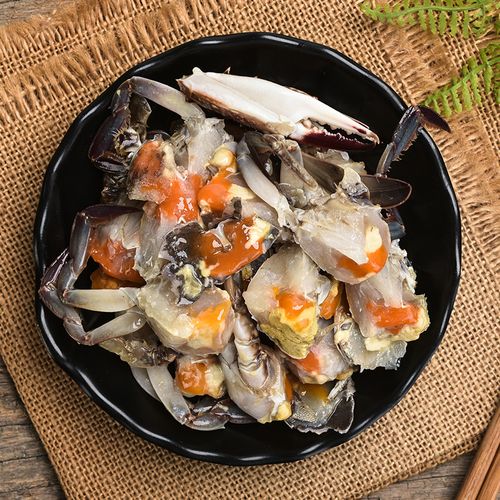 宁波海鲜特产醉蟹梭子蟹酱海鲜即食腌螃蟹罐装呛蟹红