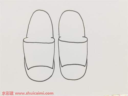 拖鞋简笔画怎么画图片彩色
