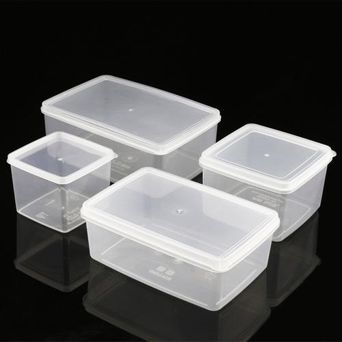 冰箱盒子收纳盒透明保鲜盒塑料长方形密封冷冻食品带盖大号食品盒