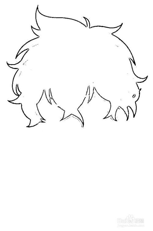 简笔画-如何画q版人物黑色五叶草阿斯塔的简笔画