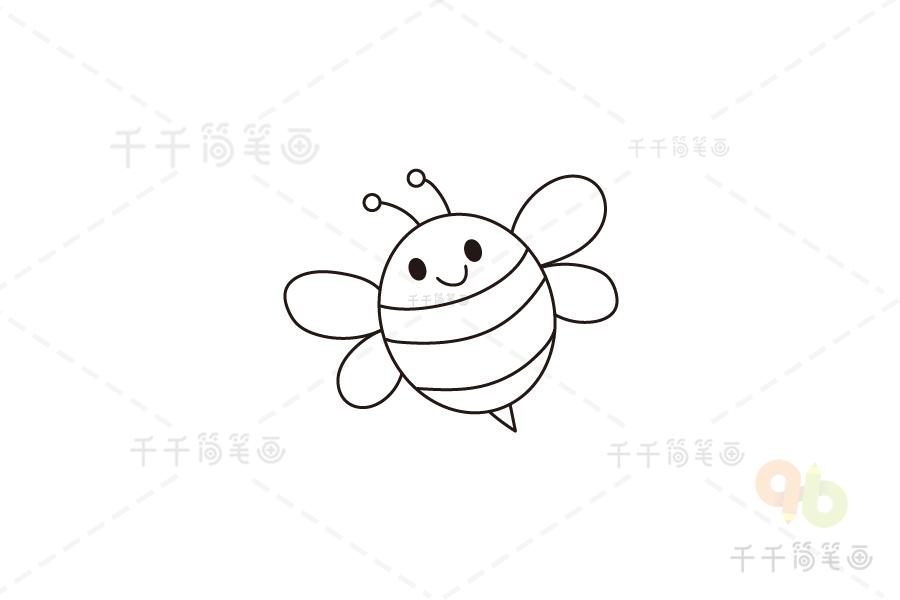 勤劳工作者蜜蜂的简笔画