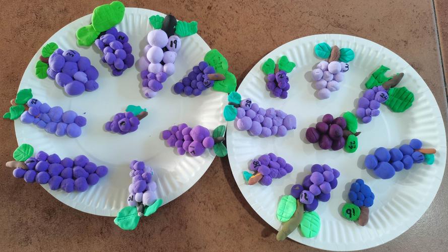 下午粘土制作了《葡萄》