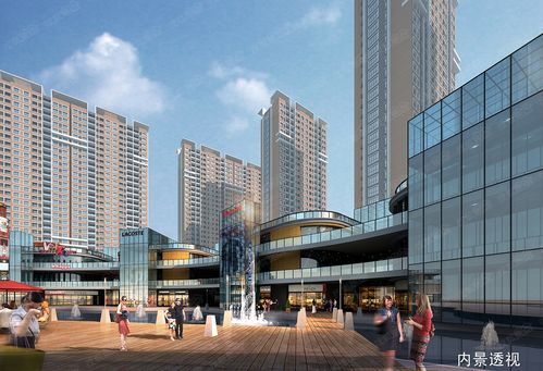 星湖广场商业街内景透视效果图