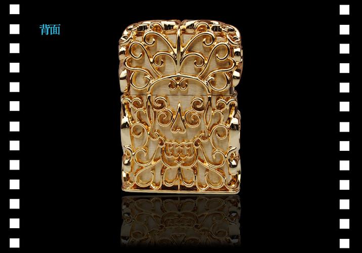 zippo24k黄金5面镂空盔甲skull jacket-打火机-葡萄酒产业网