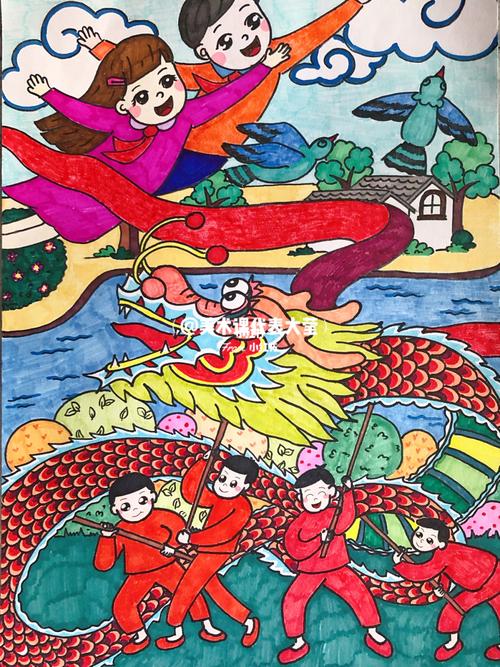原创儿童画 民族魂中国梦_马克笔_儿童画_文化_绘画