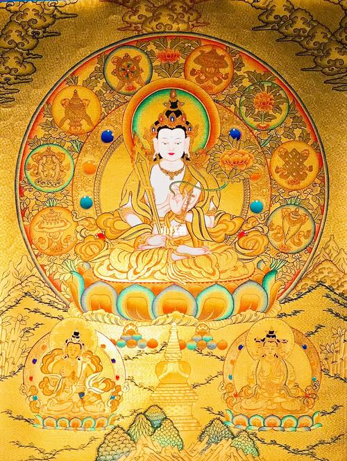 礼赞虚空藏菩萨_手绘_王叔唐卡_文化_绘画