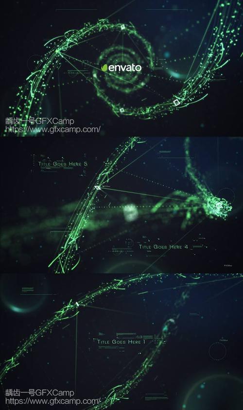 ae模板-高科技炫酷科幻dna链片头开场 ae片头