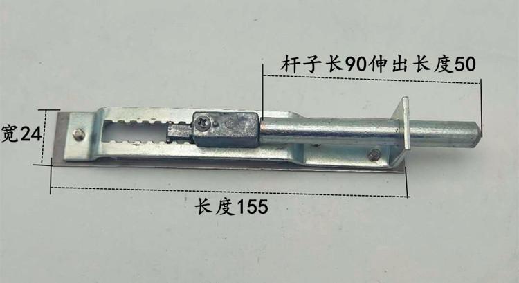 不锈钢门栓 双开门子母门带齿插销 防盗门插销防火门插销配件五金
