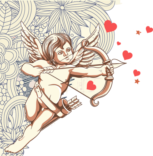 卡通手绘可爱爱心小天使丘比特小宝宝