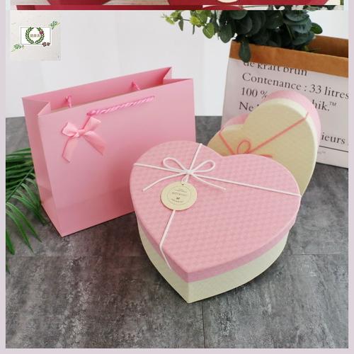 盒子心形礼物空盒礼盒包装盒爱心生日礼品盒幸运星