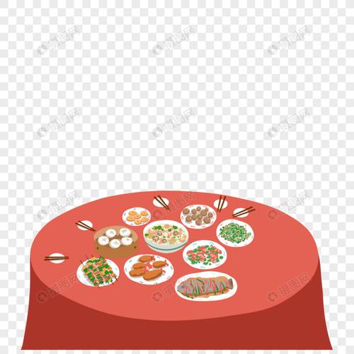 手绘/卡通元素 年夜饭.