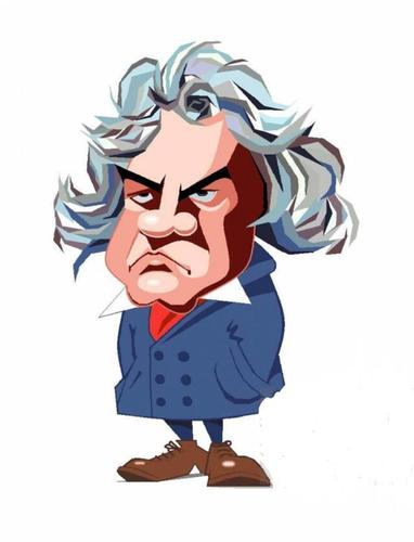 贝多芬肖像漫画精选,漫画里的"乐圣"坚毅浪漫