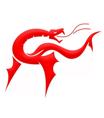 飞行中的红色飞龙素材【png】