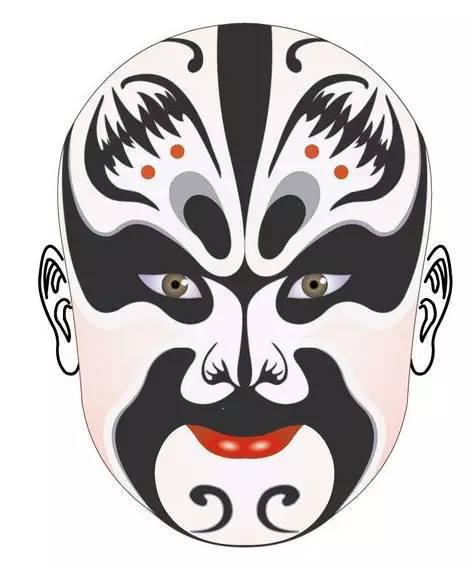 包公的脸谱儿童简笔画