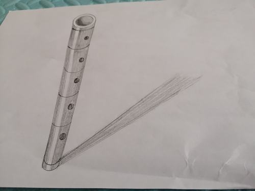 有立体感的笛子.