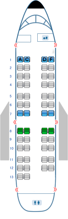 华夏航空公司 crj crj 座位图