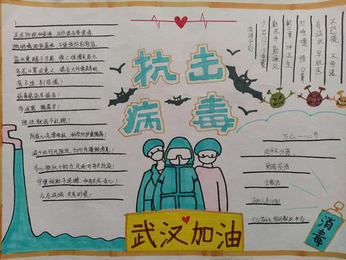 泌阳一中"普及防疫知识,弘扬抗疫精神"主题手抄报网展