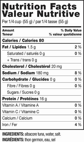 ocean naturals albacore solid white tuna in water