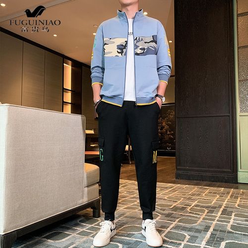 2020新款运动套装男士春秋季潮流休闲服卫衣男装一套搭配帅气外套视频