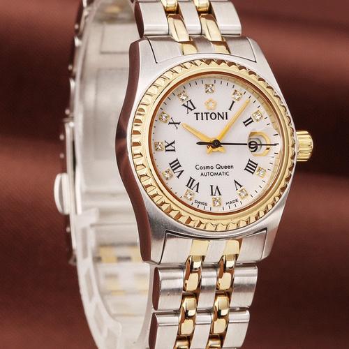 【二手95新】梅花titoni女士系列全自动机械表26.5mm.