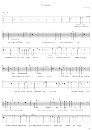 greendaytheforgotten吉他谱