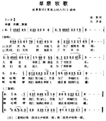 标签:     草原牧歌        电影        博客        简谱
