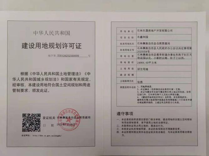 建设用地规划许可证核发公开(东鑫和园)