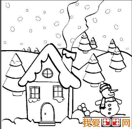 简笔画 简笔画冬天梅花雪景图片大全大图儿童画雪景图片大全 简笔画