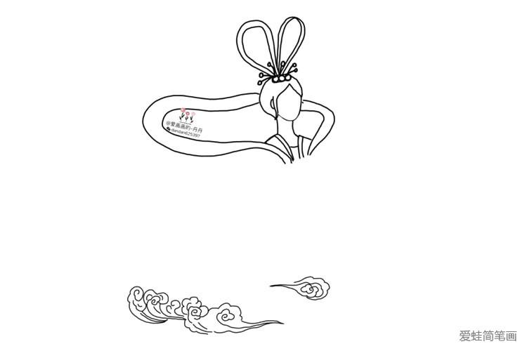 学画漂亮的嫦娥简笔画