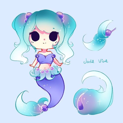 q版美人鱼图片大全超可爱的q版美人鱼插画