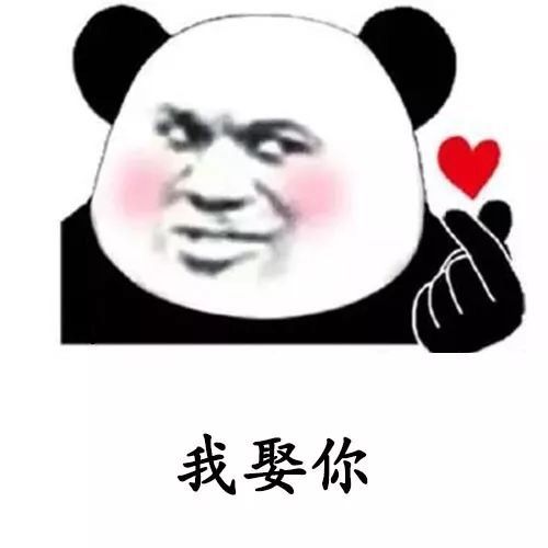 我娶你表情包 - 熊猫头撩妹表情包 - 日常表情包