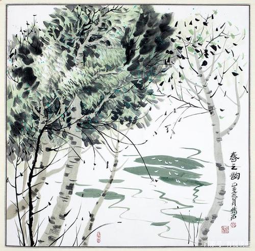 春之韵-刘燕声山水画作品