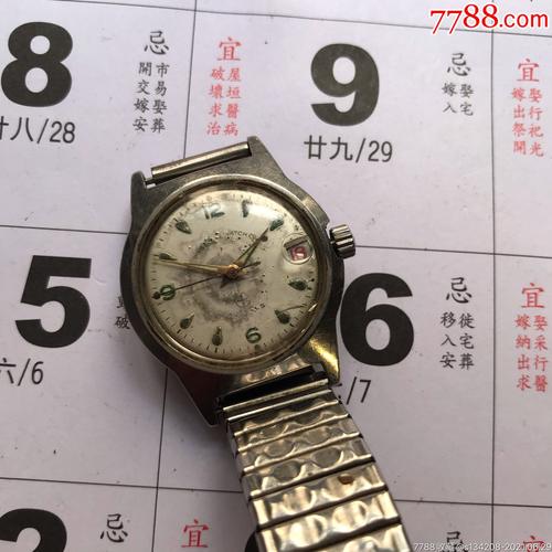 瑞士瓦时针日历机械手表