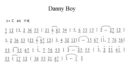 danny boy的简谱谁有?
