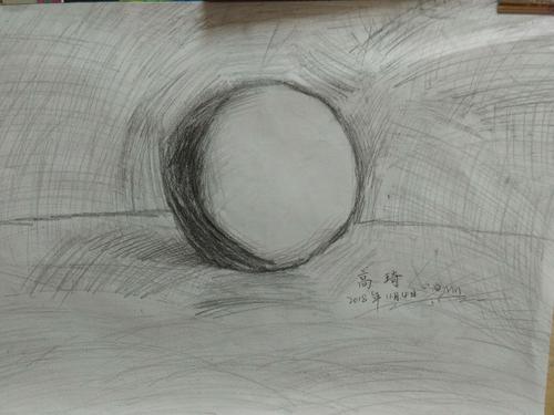 红黄蓝美术教育之基础素描课程 《几何形体圆球体写生》