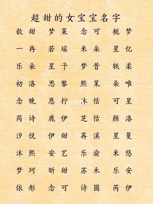 超甜的女孩名字,可爱女孩名字 女孩起码名_待产包_双胞胎_古风_母婴