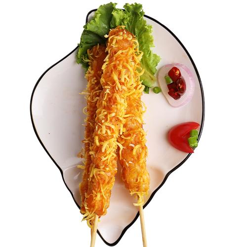 嘉佰农虾皮鸡柳棒冷冻半成品油炸小吃烧烤串鸡肉串800g家庭装包邮