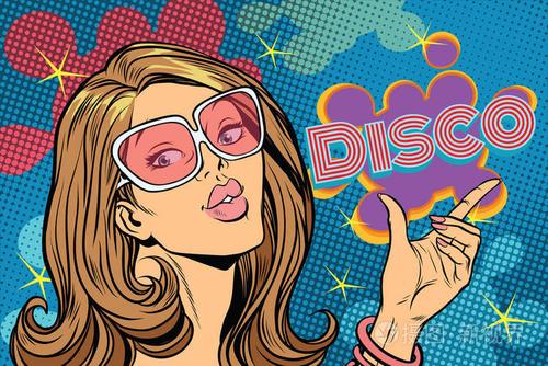 美丽的女人迪斯科,波普艺术风格