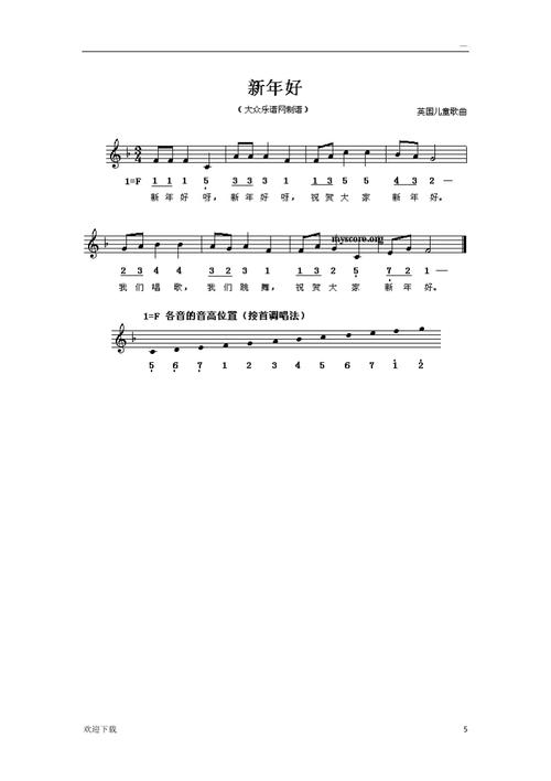 电子琴练习曲谱(入门级)