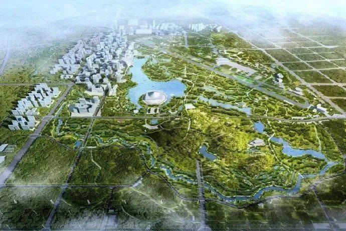 合肥骆岗中央公园规划鸟瞰图