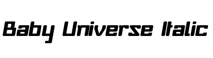 baby universe italic 免费字体下载