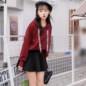 秋季新款韩版学生大码宽松显瘦连帽卫衣以纯官方旗舰店女装上衣衫
