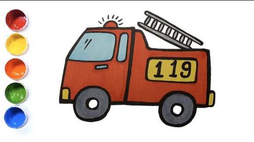 一学就会简笔画:教你画卡通简笔画119救护车,赶紧收藏起来吧!