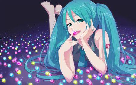 求初音手托下巴的图,越多越好