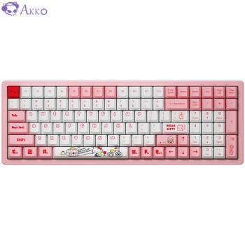 akko艾酷akko3108hellokitty有线机械键盘可爱卡通粉色女生电竞游戏